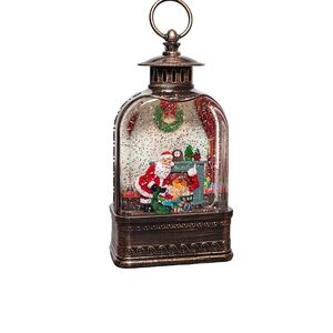 Santa Snow Globe Lantern